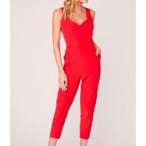 Jack BB Dakota Red Oh Suit Jumpsuit Size 2